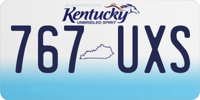 KY license plate 767UXS