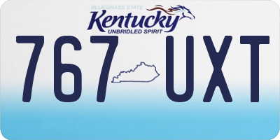 KY license plate 767UXT