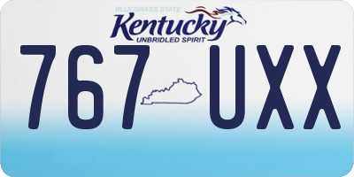 KY license plate 767UXX