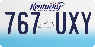 KY license plate 767UXY
