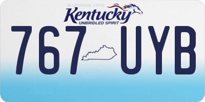 KY license plate 767UYB