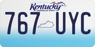 KY license plate 767UYC