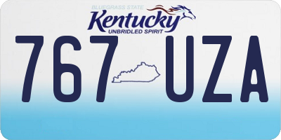KY license plate 767UZA