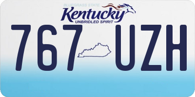 KY license plate 767UZH