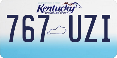 KY license plate 767UZI