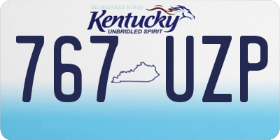 KY license plate 767UZP