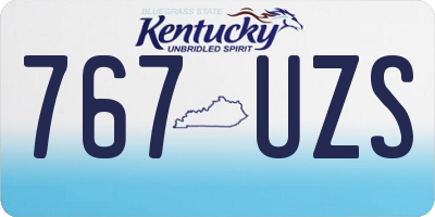 KY license plate 767UZS