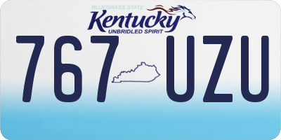 KY license plate 767UZU