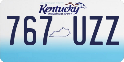 KY license plate 767UZZ