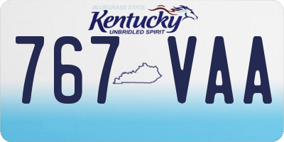 KY license plate 767VAA