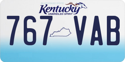 KY license plate 767VAB