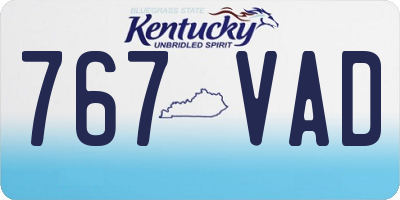 KY license plate 767VAD