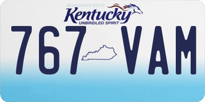 KY license plate 767VAM