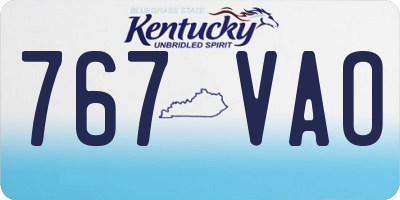 KY license plate 767VAO