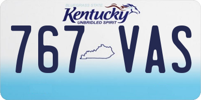 KY license plate 767VAS