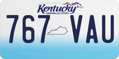 KY license plate 767VAU