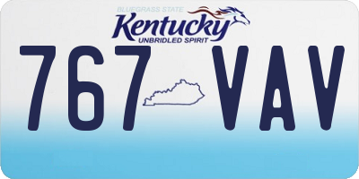 KY license plate 767VAV