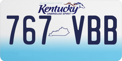 KY license plate 767VBB