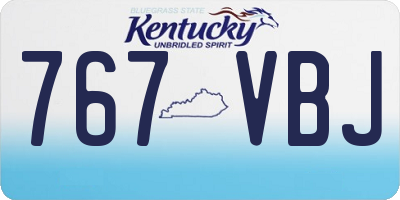 KY license plate 767VBJ
