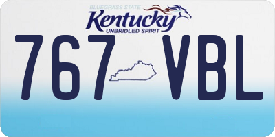 KY license plate 767VBL