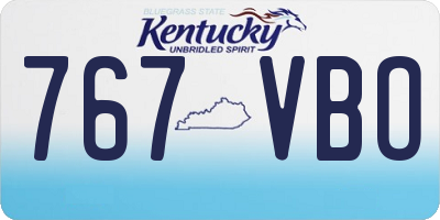 KY license plate 767VBO