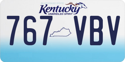 KY license plate 767VBV