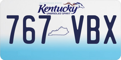 KY license plate 767VBX
