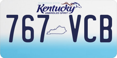 KY license plate 767VCB