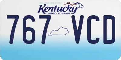 KY license plate 767VCD