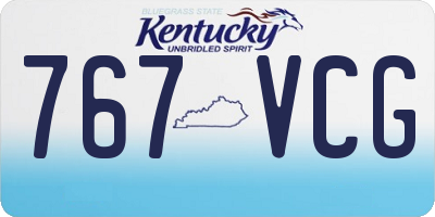 KY license plate 767VCG