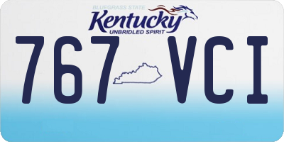 KY license plate 767VCI