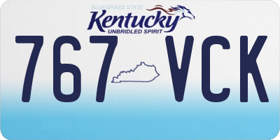 KY license plate 767VCK