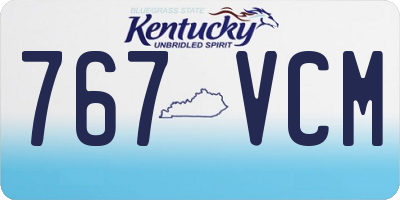 KY license plate 767VCM