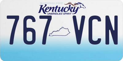 KY license plate 767VCN