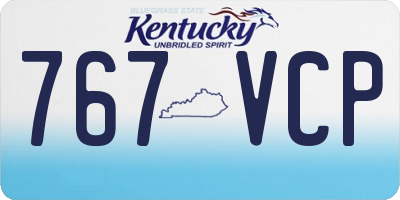 KY license plate 767VCP