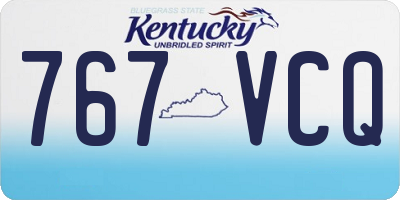 KY license plate 767VCQ