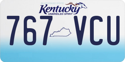KY license plate 767VCU