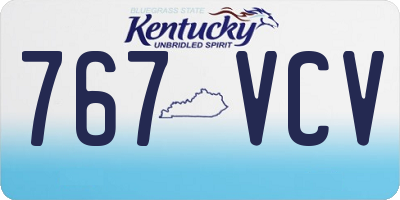 KY license plate 767VCV