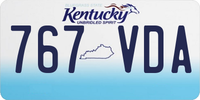 KY license plate 767VDA