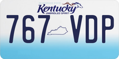 KY license plate 767VDP