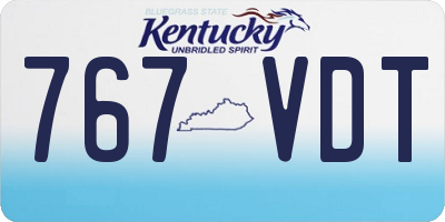 KY license plate 767VDT