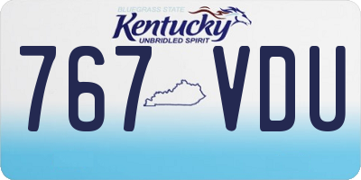 KY license plate 767VDU