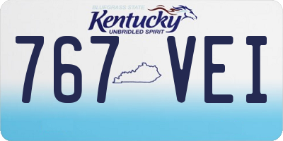 KY license plate 767VEI