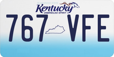 KY license plate 767VFE