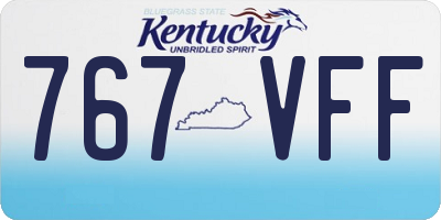 KY license plate 767VFF