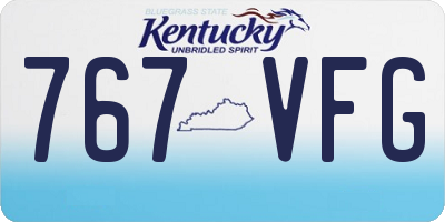 KY license plate 767VFG