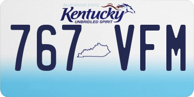 KY license plate 767VFM
