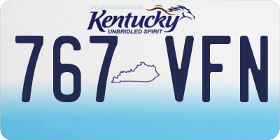 KY license plate 767VFN