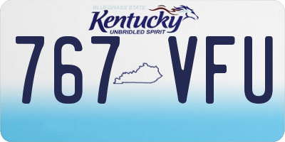KY license plate 767VFU