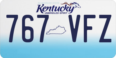 KY license plate 767VFZ
